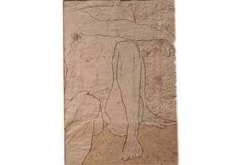 Front Facing Sitting Male Nude