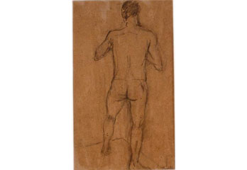 Backward Facing Standing Male Nude
