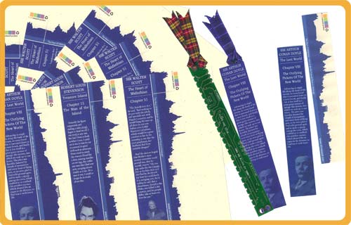 STIRgrafik designs for packaging of recycled bookmarks
