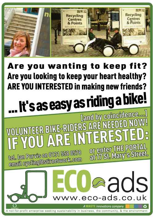 ECO-ads | Riders wanted advert.